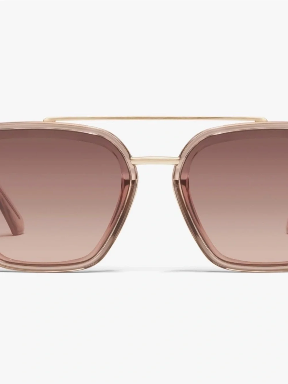 Quay Australia Pink Gradient Lenses with Gold Frame Sunglasses